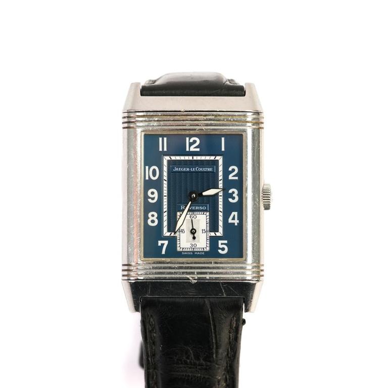 Jaeger-LeCoultre blue dial Reverso wrist watch