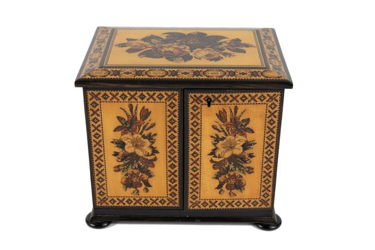 T. Barton Tunbridge Ware Rosewood Jewellery Chest
